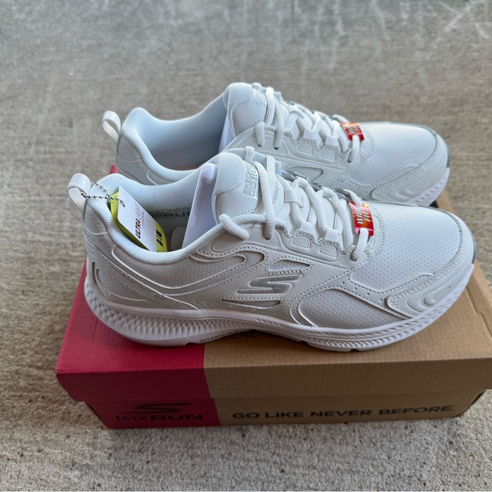Skechers White Athletic Sneakers